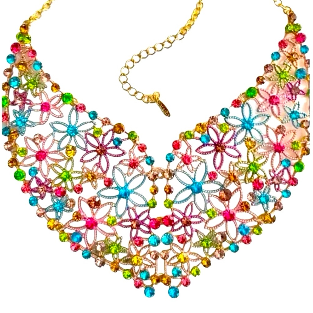 New Natasha Accessories
Flower Power Statement Necklace